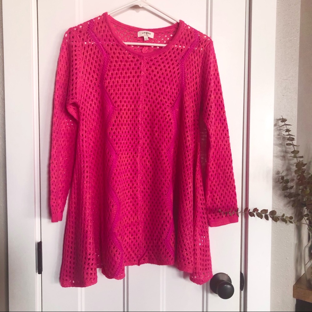 💗(Umgee) Beautiful Crochet Loop Knit Sweater - SMALL